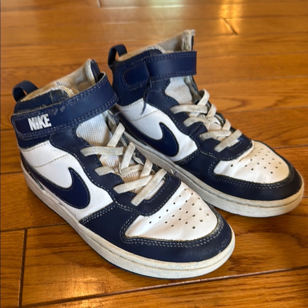 Nike Blue and White High-Top Sneakers